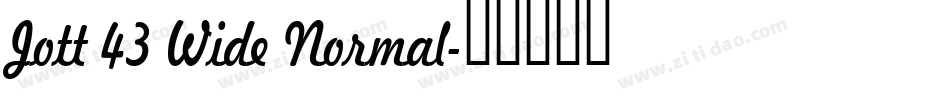 Jott 43 Wide Normal字体转换